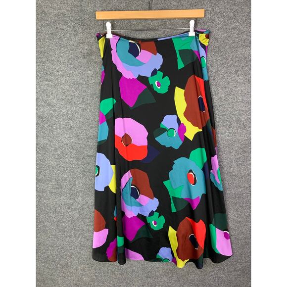 Kate Spade Floral Collage Wrap Skirt Long - Size 16 Multicolor - Picture 2 of 9